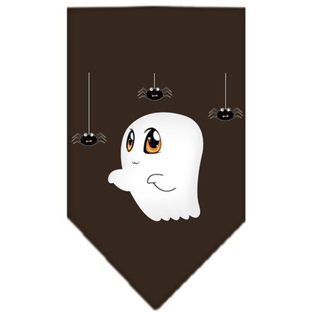 MIRAGE PET PRODUCTS Sammy the Ghost Screen Print BandanaBrown Large 66-160 LGBR